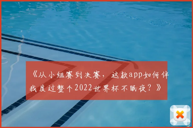 《从小组赛到决赛，这款app如何伴我度过整个2022世界杯不眠夜？》